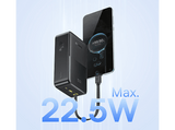 Powerbank - Baseus EnerFill Bipow 2 Pro, 30000mAh, 22.5W, Con cable retráctil Tipo-C, Carga bidireccional y simultánea, Pantalla inteligente, Negro