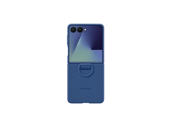 Funda -  Samsung, Para Samsung Galaxy Z Flip7, De Silicona con anillo, Azul
