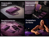 Powerbank - Baseus PicoGo AM52, 10000 mAh, 45 W, Qi2.2 de 25W, USB-C, Carga inalámbrica, Carga rápida, Multidispositivo, Certificado CCC, Dark Cherry