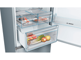 Frigorífico combi - Bosch KGN39VIDA, No Frost, 203 cm, 368 l, Cajón VitaFresh, Iluminación LED, Inox 