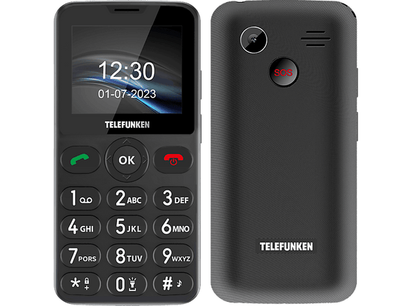 Móvil - Telefunken S415, Negro, 32MB RAM, 800 mAh, Bluetooth, Teclas grandes