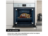 Horno - Samsung NV68A1170BS/EC, Multifunción, Pirolítico, 68l, Encastrable, Pirolítico, 59.5 cm, Inox
