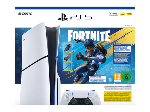 Consola - Sony PS5 Slim Standard, 1 TB SSD, 4K, 1 mando, Chasis E, Blanco + Pack Fortnite Flowering Chaos (código de descarga)