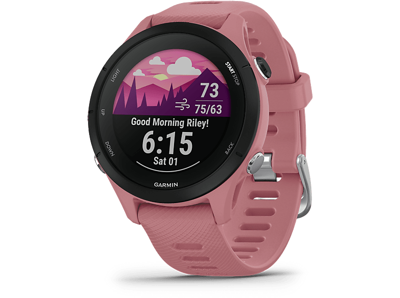 Reloj deportivo - Garmin Forerunner 255 S, Rosa, Pantalla 1.3, Garmin Pay™, Bluetooth, Autonomía 12 días modo reloj inteligente y 26h en modo GPS