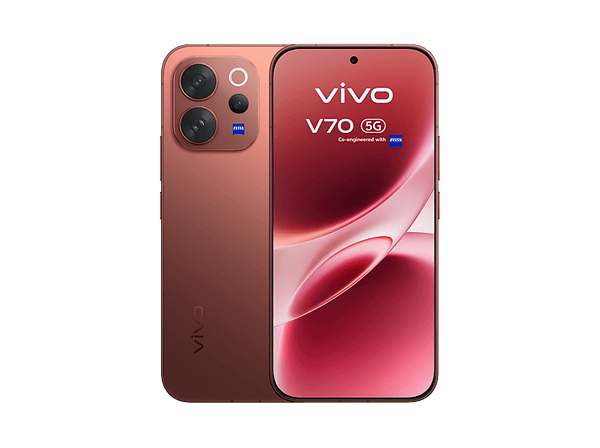 Móvil - vivo V70, Sandalwood Brown, 512GB, 8GB RAM, 6.59" AMOLED, Snapdragon® 7 Gen 4, 6500 mAh