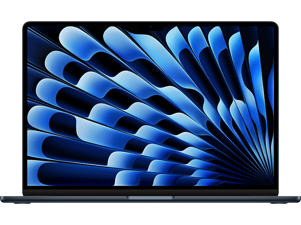 Apple MacBook Air (2024)  MRYU3Y/A, 15.3" Retina, Chip M3 Apple, CPU de 8 núcleos, GPU de 10 núcleos, 16GB RAM, 256GB de SSD, USB-C 70W, Medianoche