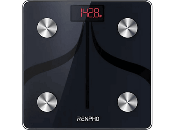 Báscula inteligente - Renpho R-A005, 180 kg, Negro