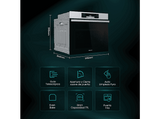 Horno - Hisense BI64213E14PX, Multifunción, Pirolítico, 77 L, 59.5 cm, Modo Air Fry, Inox