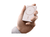 Powerbank - Baseus PicoGo Ultra-Mini Magnetic, 5000mAh, 20W, Carga ultrarrápida inalámbrica Qi2, USB-C, Con cable, Universal, Rosa Nebula