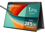 Convertible 2 en 1 - LG 14T90R-G.AA75B, 14 WUXGA, Intel® Evo™ Core™ i7-1360P, 16GB RAM, 512GB, Windows 11 Home, Negro