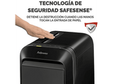 Destructora de papel - Fellowes  LX220, Minicorte 4X12 MM, Negro