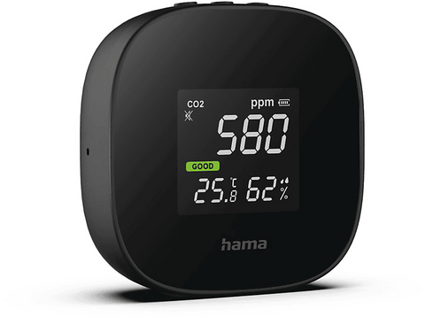 Medidor de calidad del aire - Hama Safe, Portátil, Digital, Negro