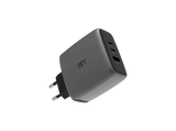 Cargador de pared - ISY IAC-7100, 100W, 3 puertos, Carga ultrarrápida, Gris oscuro