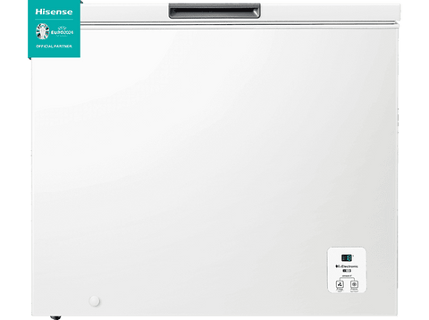 Congelador horizontal - Hisense FT321D4AWLE, 248 l, 88 cm, Cesta interior, Blanco