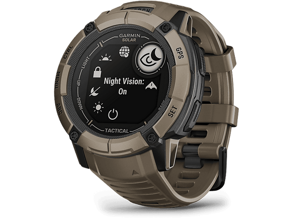 Reloj deportivo - Garmin Instinct® 2X Solar Táctil, Marrón, 145-228, 1.1 " Monocroma, Carga solar, Linterna LED
