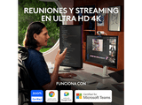 Webcam - Logitech MX Brio, Ultra HD 4K, Corrección de iluminación automática, Autoencuadre, Micrófonos/reducción de ruido, Tapa de privacidad, Gris
