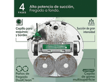 Robot friegasuelos - iRobot Roomba® Plus 405 Combo, 295 ml Depósito Polvo, 3l Depósito Agua Base, 3h Autonomía, Blanco