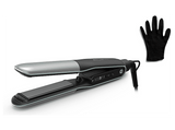 Plancha de pelo - Rowenta Thermostyle, Plancha y rizador, 2 en 1, Titanio, 150 a 230 °C, Iónica, Rápido calentamiento, Diseño redondeado,  Negro