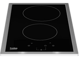 Placa modular - Beko HDMC 32400 TX, Vitrocerámica, 2 zonas, Zona grande 18 cm, 30 cm, Negro