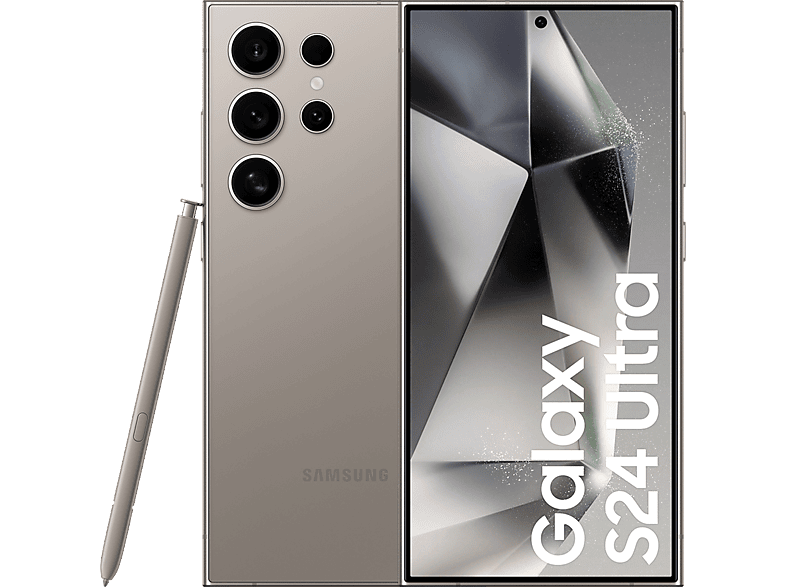 Móvil - Samsung Galaxy S24 Ultra, Titanium Gray, 256GB, 12GB RAM, 6.8 QHD+, Qualcomm Snapdragon 8, 5000mAh, Android 14