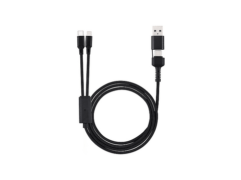 Cargador coche - NK TS350106, Universal, 18W, Carga Simultánea, 120cm, Negro