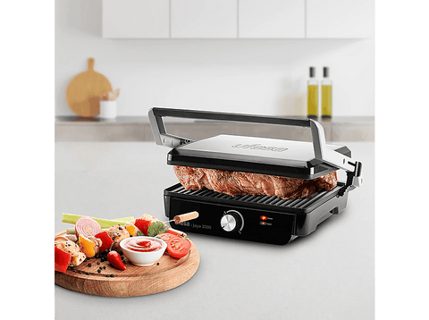 Grill - Ufesa Jaya 2000, 2000 W, Superfice 29 x 24.5cm, Asa de toque frío, Regulador de temperatura, Negro