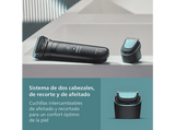 Afeitadora corporal - Philips BG7480/15, 3 Accesorios, 120 min, Autoafilable, Cabezal flexible 2D, Recorta y Afeita, Triple Protect