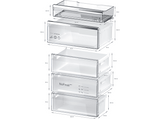Frigorífico combi - Balay 3KFC879NI Serie Cristal, No Frost,  203 cm, 440 l, Negro