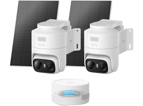 Cámara de vigilancia IP - Eufy C36 2+1 kit, 2K, Función de visión nocturna, Blanco