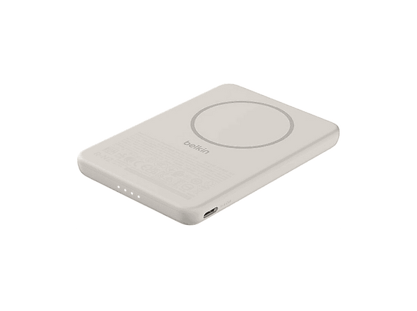 Powerbank - Belkin BPD020hqSA, 5000 mAh, Diseño ultradelgado, Carga hasta 2 dispositivos, Beige