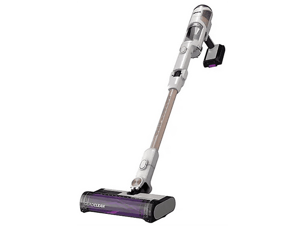 Aspirador escoba - Shark IW3612EU, 240 W, 60 min Autonomía, Base Autovaciado 2L, Tubo flexible, 3 Velocidades, Blanco y Latón