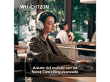 Auriculares inalámbricos - Sony WH-CH720NP, Cancelación ruido (Noise Cancelling), 35h, Carga Rápida, Con Asistente, Bluetooth, De Diadema, ANC, Rosa