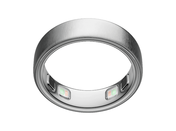Anillo inteligente - Oura Ring 5, Talla 10, Hasta 9 días autonomía, Bluetooth, 50 métricas de salud, Titanio, Brushed Silver