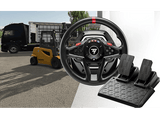 Volante - Thrustmaster T128 SimTask Farming Pack, Volante + pedales + palanca de cambios, Para PC, PS5 y PS4, Ángulo de giro de 270° a 900°, Negro