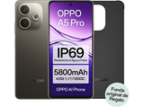 Móvil - OPPO A5 Pro, 4G, Brown Black, 256 GB, 8 GB RAM, 6.67 LCD, Snapdragon® 6s 4G Gen 1 , 5800 mAh