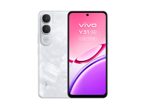 Móvil - vivo Y31, Marble White, 512GB, 6GB RAM, 6.72" LCD, Qualcomm Snapdragon®  4 Gen 2, 6500 mAh