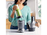 Licuadora - nutribullet Ultra Plus+, Sistema 3 en 1 compacto, 1200 W, 0.9 l, Procesador de alimentos, Molinillo, Batidora, Gris oscuro