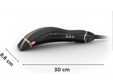 Secador - Rowenta Air motion, 1300 W, 3 Temperaturas, 3 Velocidades, Aire Frío, Hasta 170 km/h, Black Gama + Cromado