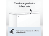 Congelador horizontal - Candy CCHH 3012E, 300L, Altura 84 cm, Motor Inverter, Convertible a frigorífico, Blanco