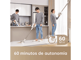 Aspirador escoba - Dreame R10, 350W, 60 min Autonomía, Potencia de Succión de 120 AW, Luces LED, Blanco