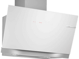Campana decorativa - Bosch DWK91LT20, Serie 8, 5 velocidades, 441 m³/h, Home Connect; Conexión Placa - Campana; 90 cm, Cristal blanco