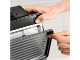 Sandwichera - Taurus Miami Legend Ver II, 3 placas desmontables e intercambiables: sándwich, grill y gofre, Antiadherente, 900 W, Plateado