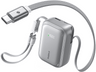 Powerbank - Baseus PicoGo AR11, 10000MAH, 45 W, , 2 USB-C, Carga rápida, 2 cables USB-C, Pantalla inteligente, Carga simultánea, Plata Frost