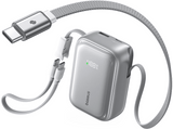 Powerbank - Baseus PicoGo AR11, 10000MAH, 45 W, , 2 USB-C, Carga rápida, 2 cables USB-C, Pantalla inteligente, Carga simultánea, Plata Frost