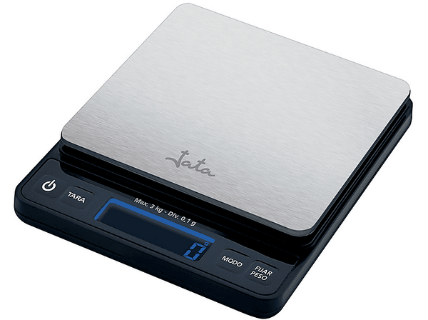 Balanza de cocina - Jata HBAL0370, Peso máx. 5 kg, Pantalla LCD, Plata