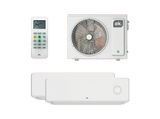 Aire acondicionado Split 2 x 1 - ok. OAC 140226 ES SET, 3500 fg/h, Inverter, Temporizador 24h, WiFi Opcional, Auto-Limpieza, Blanco