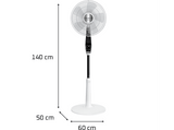 Ventilador de pie - Rowenta Turbo Silence Extreme VU5690F0, 34 W, 1.4 m, 70 m³/min, 14 velocidades, Control remoto, Temporizador,  Blanco