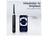 Cepillo eléctrico - Oral-B iO 5S, Pack Doble, 2 Cabezales, Con App, Con estuche de viaje, Blanco y Negro,