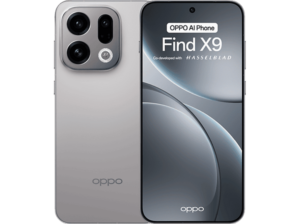 Móvil - OPPO Find X9, Titanium Grey, 512 GB, 12 GB RAM, 6.59" AMOLED ProXDR Gorilla Glass 120 Hz, MediaTek 9500, 7025 mAh