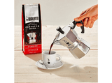 Cafetera tradicional - Bialetti Moka Express+ Café Clásico 250 gr, Aluminio, Plata